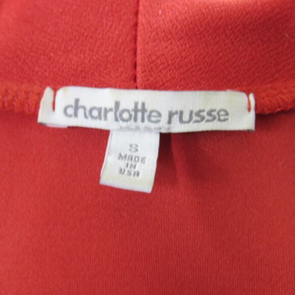 Charlotte Russe Red Casual Angled Blazer Jacket Small Corpcore - Picture 3 of 5